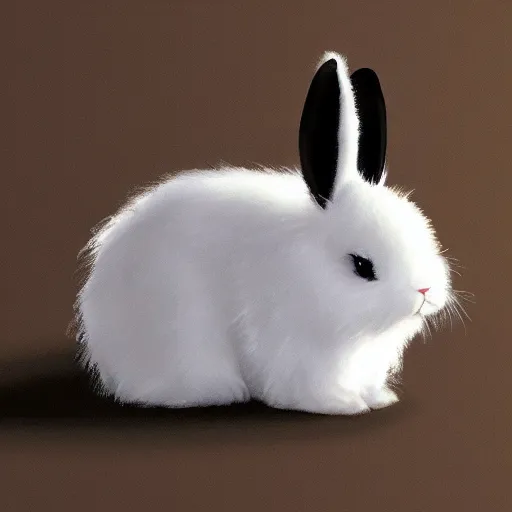 Prompt: a fluffy bunny, cute, soft, cartoon drawing, studio ghibli, artstation