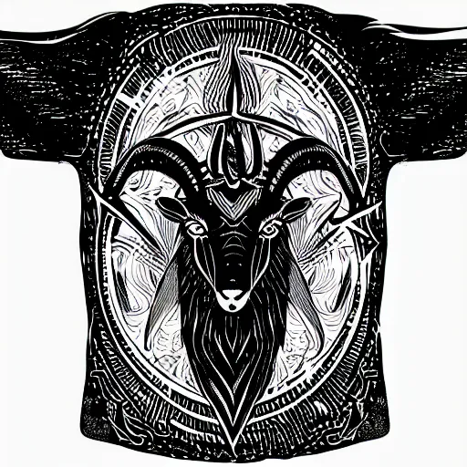 Image similar to satanic goat vector illustration, graphic tees