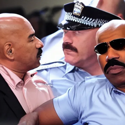 Image similar to Police arresting Steve harvey