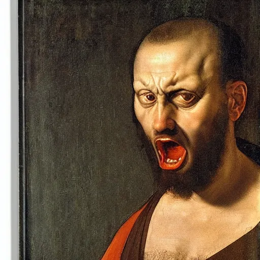 Prompt: an angry man, mannerism, by Agnolo Bronzino