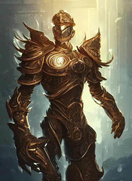 Image similar to a highly detailed illustration of futuristic cyber knight with flaming plume, rigid bulky armor, glowing line cracks in armor, dramatic standing pose, intricate, elegant, highly detailed, centered, digital painting, artstation, concept art, smooth, sharp focus, league of legends concept art, WLOP