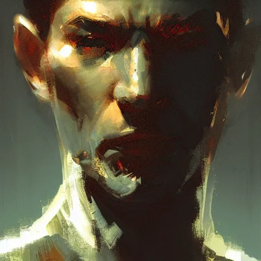 Image similar to A new dawn from the darkness, male portrait, mental health, psychology, Concept Art, Detailed, a masterpiece by Craig Mullins