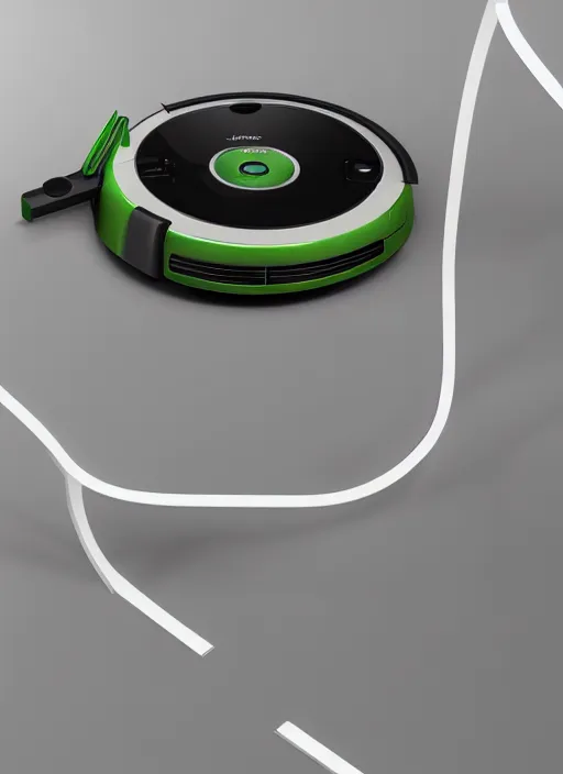 Image similar to A Roomba with a four robot spider legs, 3D Product, professional render, studio quality, octane render