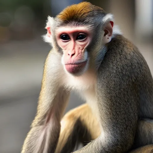 Image similar to monkey with random haircut,