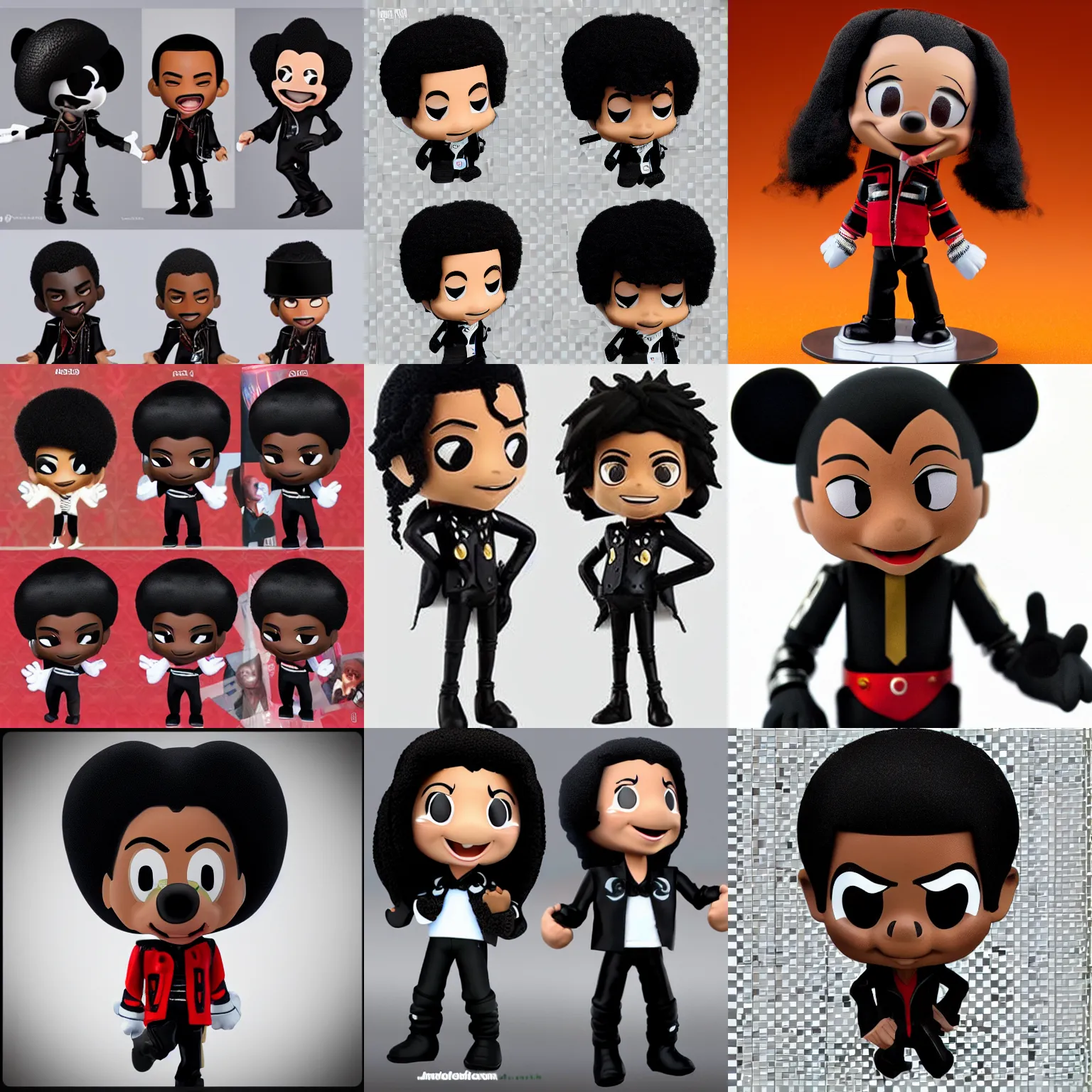 Prompt: black face, single michael jackson, michael jackson, michael jackson, michael jackson, michael jackson, michael jackson, michael jackson, michael jackson, ( ( ( mickey mouse ) ) ), nendroid, stephen bliss style