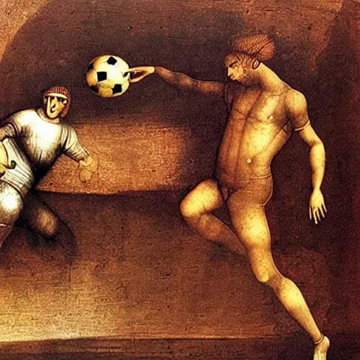 Image similar to football by leonardo da vinci