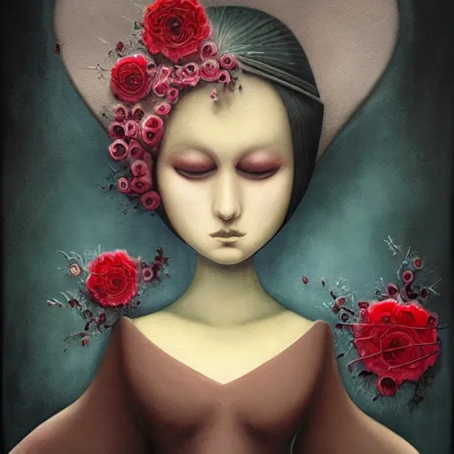 Image similar to Female Painting by Benjamin Lacombe, asymmetrical, Organic Painting, Matte Painting, geometric shapes, hard edges, graffiti, street art, by Benjamin Lacombe