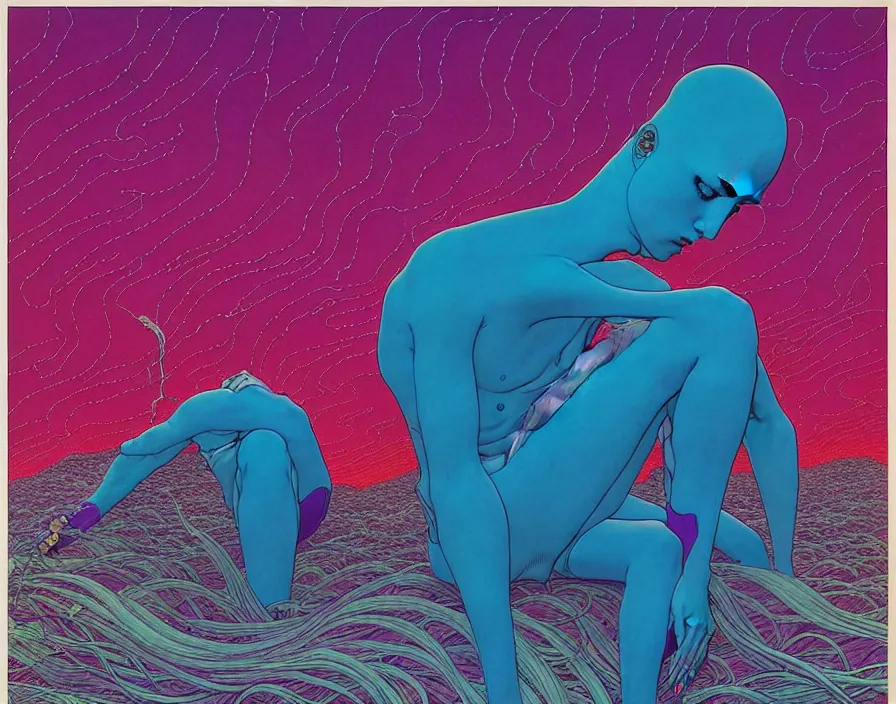 Prompt: ( ( ( ( the sorrow ) ) ) ) by mœbius!!!!!!!!!!!!!!!!!!!!!!!!!!!, overdetailed art, colorful, artistic record jacket design