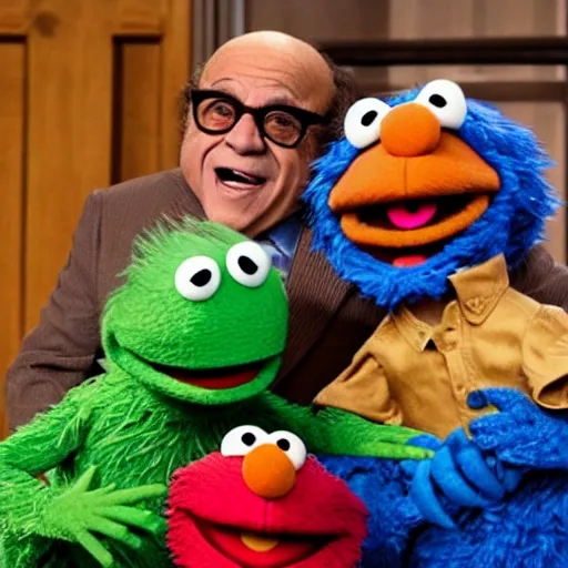 Prompt: Danny Devito as a muppet in sesame street, 8k resolution, full HD, cinematic lighting, award winning, anatomically correct