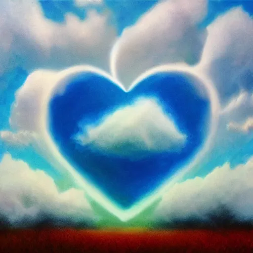 Image similar to an heart made of clouds