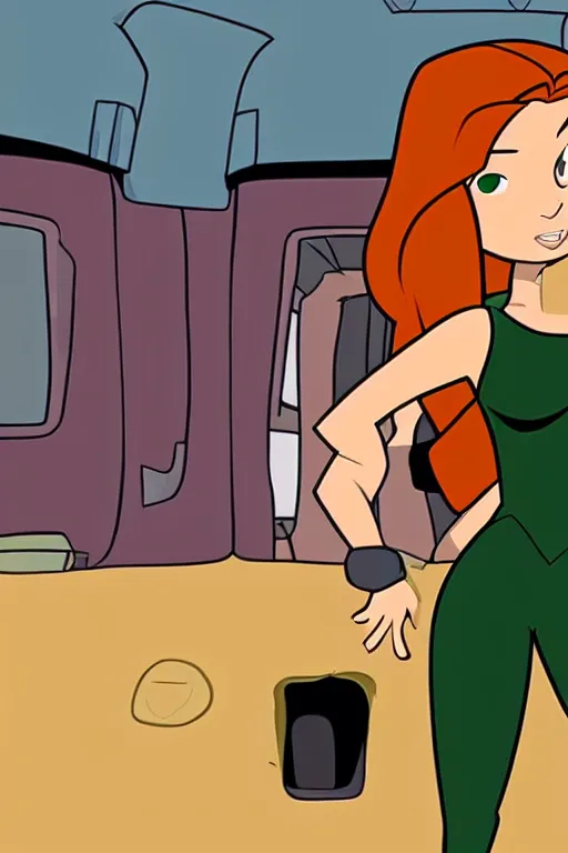 Image similar to Kim possible, cartoon