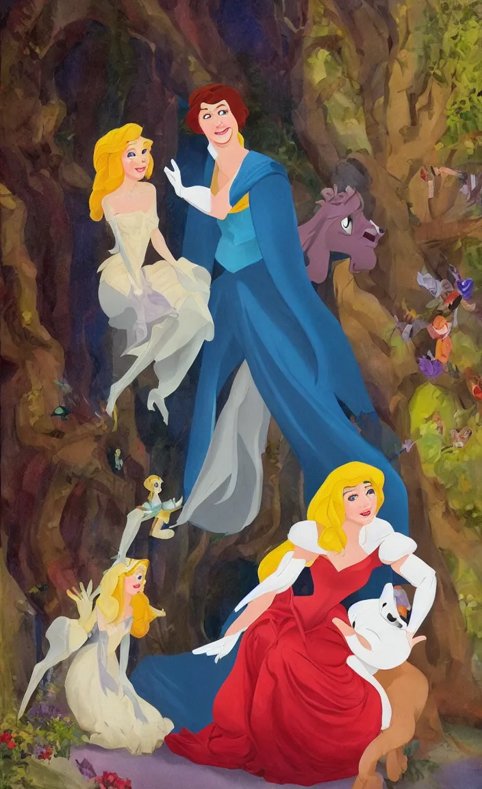 Prompt: boris Jonson as a Disney Princess oil painting