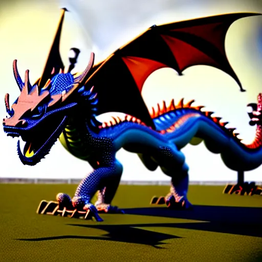 Prompt: mechanical dragon costume, photorealistic, unreal engine, 3D