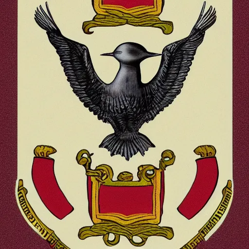 Prompt: loon coat of arms