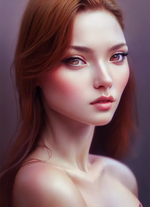 Image similar to photo of a gorgeous young woman in the style of stefan kostic, realistic, sharp focus, 8k high definition, insanely detailed, intricate, elegant, art by stanley lau and artgerm