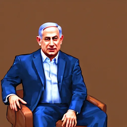 Image similar to benjamin netanyahu sitting in a toilet, photorealistic, studio