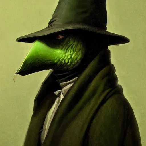 Prompt: A fancy portrait of a green medieval Plague Doctor by Greg Rutkowski, Sung Choi, Mitchell Mohrhauser, Maciej Kuciara, Johnson Ting, Maxim Verehin, loish, 4k photorealistic, volumetric lighting, HD, high details, dramatic, trending on artstation