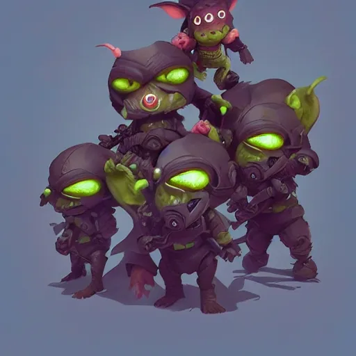 Prompt: goblin recon squad cute, illustration, digital art, inspired by little big planet, by greg rutkowski, sharp, masterpiece, highly detailed, photorealistic, octane render, 8 k, unreal engine 5, trending on artstation, vivid colors