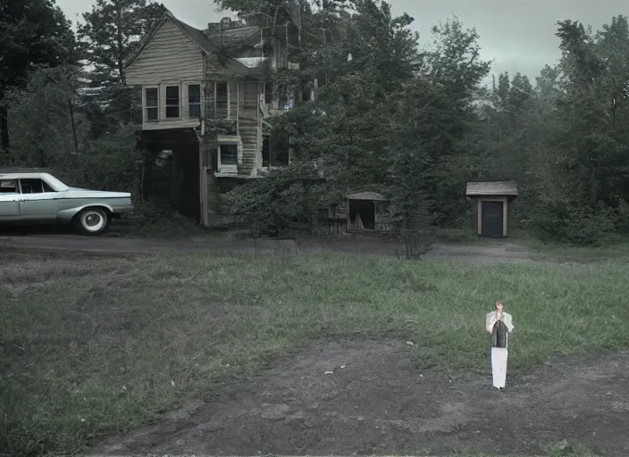 Image similar to bad omen, vintage, Gregory Crewdson, Joel Sternfeld