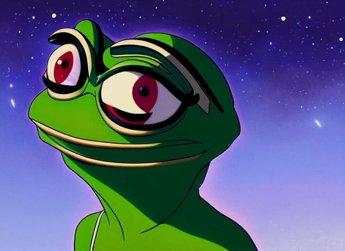 a disney film still of pepe the frog as a star trek | Stable Diffusion ...