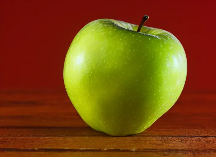 Image similar to photo still of an apple with a human mouth, 8 k, studio lighting bright ambient lighting key light, 8 5 mm f 1. 8