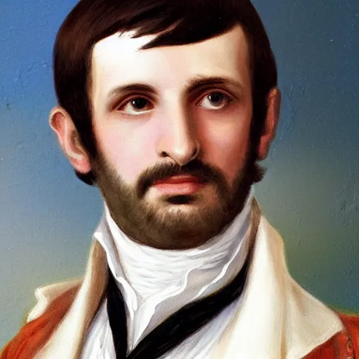 Image similar to regency era painting of a young ringo starr clean shaven