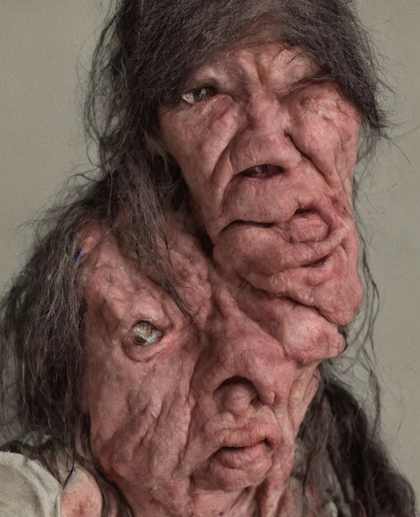 Image similar to photo of an ugly woman, realistic, 8 k