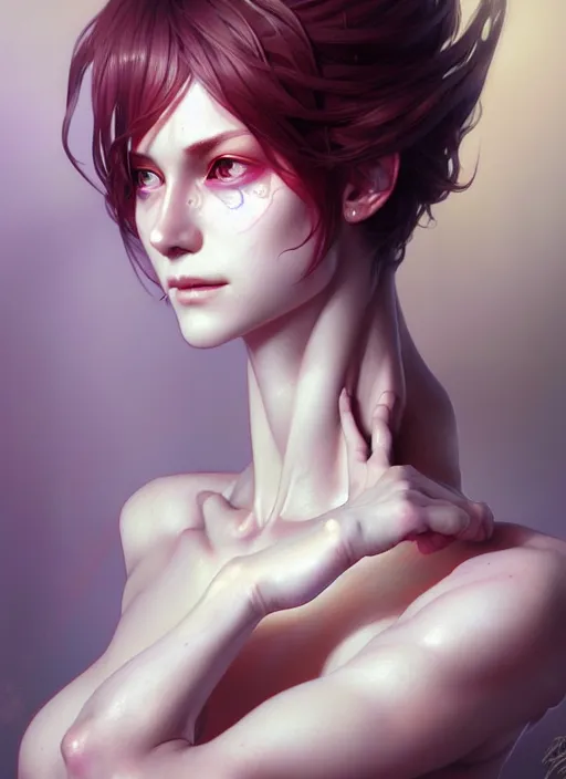 Image similar to ultra realistic illustration, hisoka, intricate, elegant, highly detailed, digital painting, artstation, concept art, smooth, sharp focus, illustration, art by artgerm and greg rutkowski and alphonse mucha and wlop