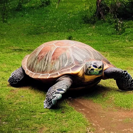 Image similar to gigantic turtle roaming the earth