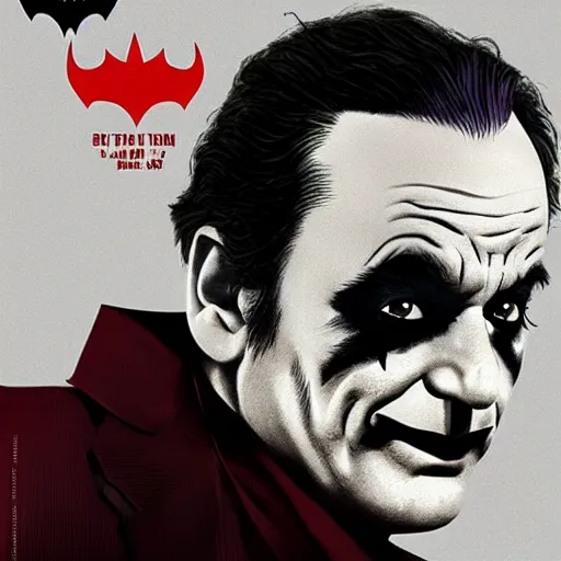 Prompt: bill murray as the joker in batman, promotional art, movie poster