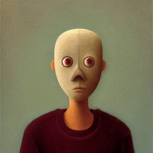 Prompt: a portrait of a character by Shaun Tan