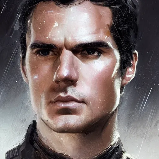 Prompt: portrait of a man by greg rutkowski, he looks like henry cavill with military short hair and shaved, impeccable military composure, wearing tactical gear of the galactic alliance, star wars expanded universe, he is about 3 0 years old, highly detailed portrait, digital painting, artstation, concept art, smooth, sharp foccus ilustration, artstation hq