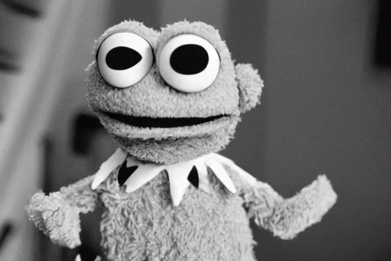 Prompt: a muppet by Stanley Kubrick
