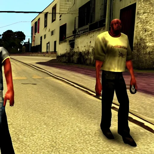 Image similar to screenshot of gta san andreas, funny meme