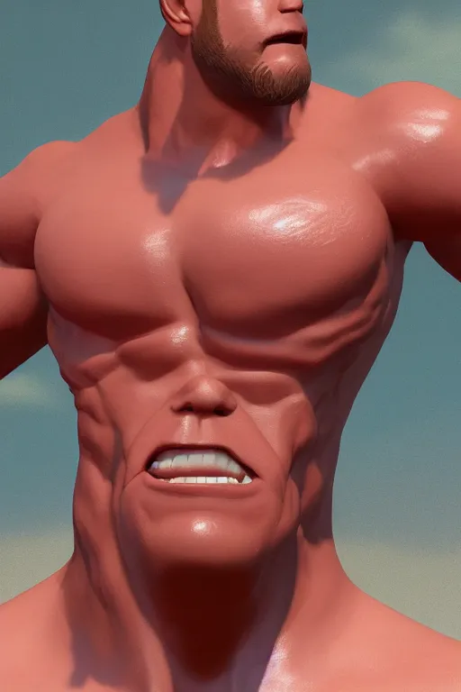 Image similar to hot daddy, 3 2 - year - old, short stubble, muscle summer shirt, character design, octane render, by artstation, 8 k, artbreeder