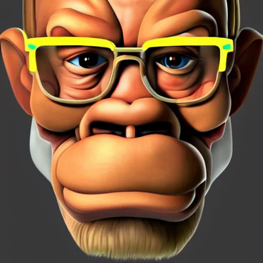 Image similar to donkey kong walter white, photorealistic