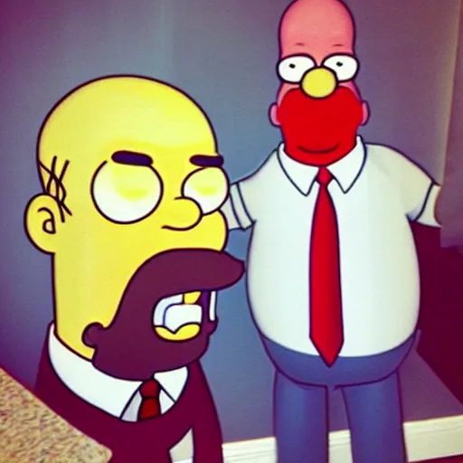 Image similar to i saw this guy the other day he looked exactly like Homer Simpson. here's the pictures