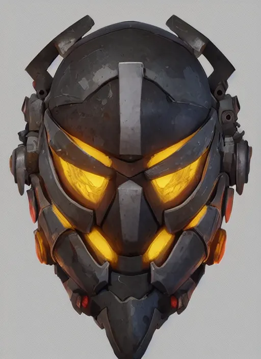 Image similar to This is an extremely intrictaely detailed 3d render of a octane render robot ninja helmet mask fantasy art overwatch and heartstone video game icon. The 3d game art cover is official fanart from behance hd artstation by BEEPLE, Jesper Ejsing, RHADS, Makoto Shinkai, Lois van baarle, ilya kuvshinov and rossdraws.