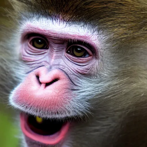 Prompt: a photo of a monkey with clown paint