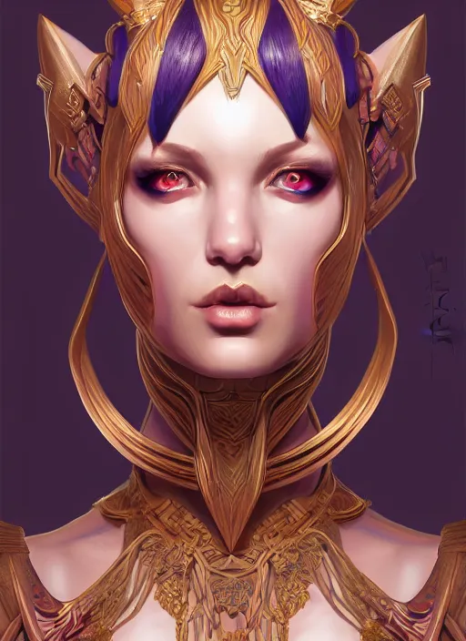 Prompt: symmetry!! portrait!! of a female character astarte, fantasy, sketch color, intricate, elegant, highly detailed, digital painting, artstation, concept art, smooth, sharp focus, illustration, art by grzegorz przybys and yintion j - jiang geping, color rob shields