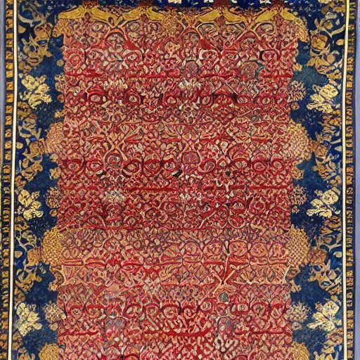 Prompt: Japanese + Persian style carpet