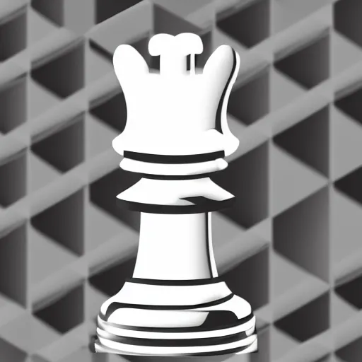 Image similar to queen chess piece, isometric
