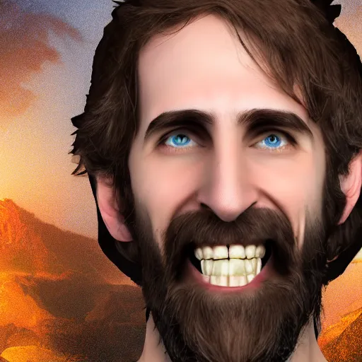 Image similar to asmongold, hyper realisitic, photograph, high detail, 8 k, youtube thumbnail