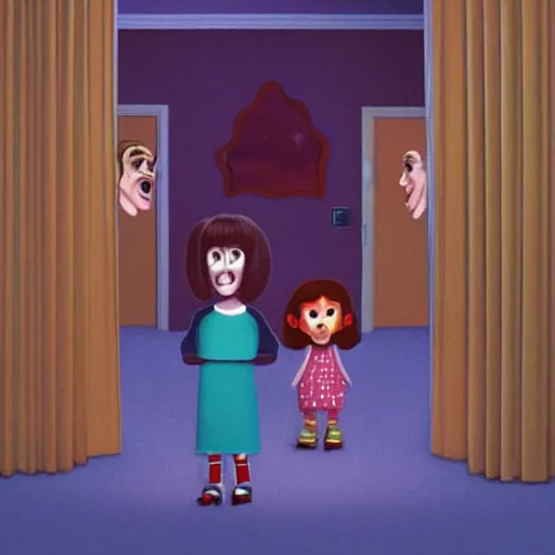 Image similar to the shining in pixar style