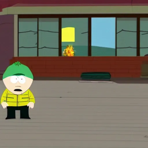 Prompt: a screenshot of walter white in south park