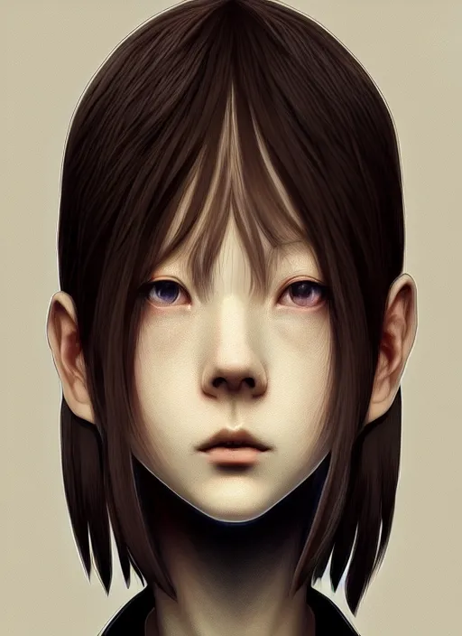 Image similar to symmetry!! portrait of lain, serial experiments : lain, intricate, elegant, highly detailed, digital painting, artstation, concept art, smooth, sharp focus, illustration, by bartek fedyczak, erak note, tooth wu, neil richards, kan liu, siwoo kim, jisu choe