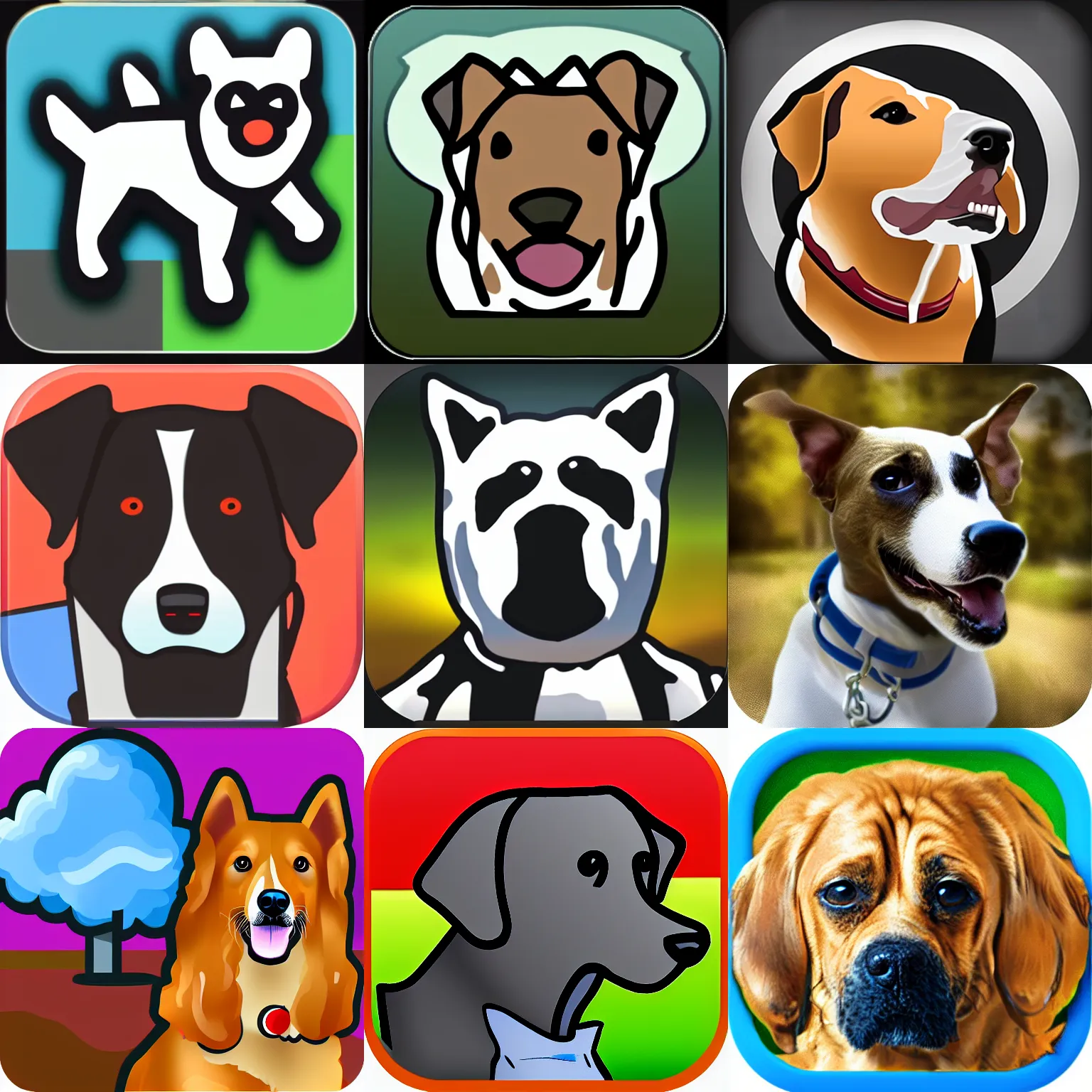 Prompt: dog walker ios icon