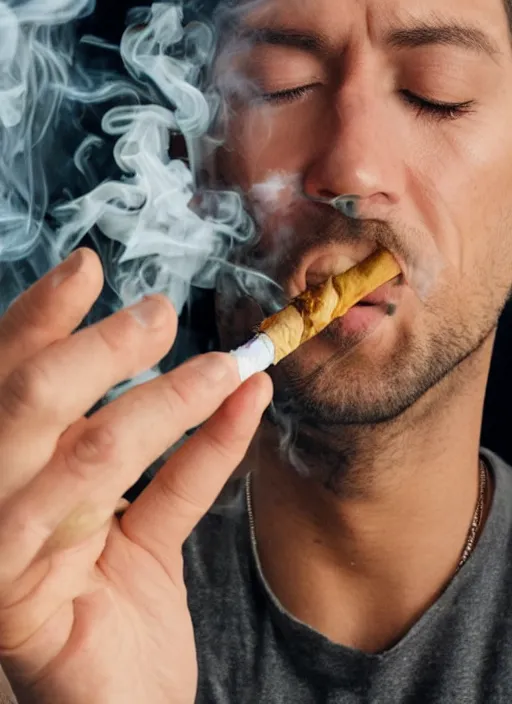 Image similar to smoking a joint