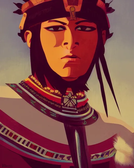 Image similar to aztec warrior, by ilya kuvshinov