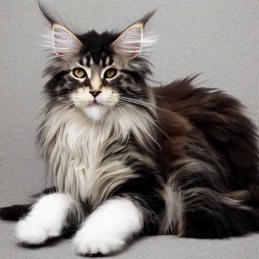 Prompt: a cute Maine coon cat with a tremendously huge fluffy tail pixiv bokeh high quality 8k award winning photograph